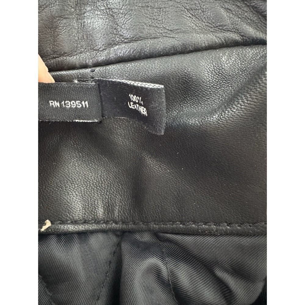 BLK DNM Black Vintage Distressed Perfecto Moto Leather Jacket. Glass Beads Med - Picture 4 of 15